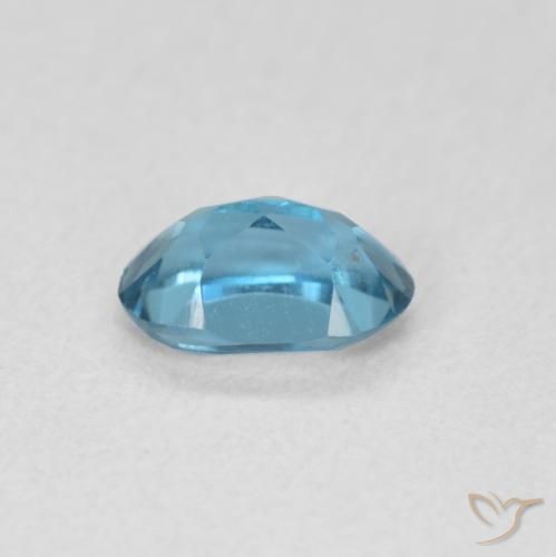 Topazio Blu London naturale da 0.59 ct, Ovale, VVS-VS