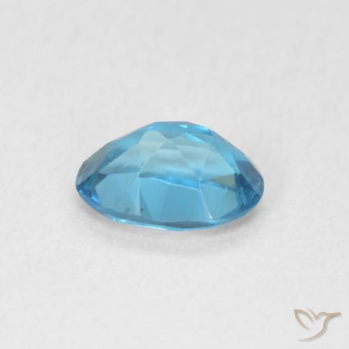 Topazio Blu London naturale da 0.62 ct, Ovale, VVS-VS