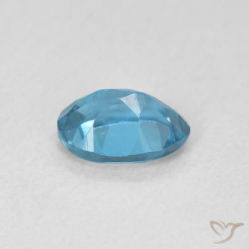 Topazio Blu London naturale da 0.58 ct, Ovale, VVS-VS