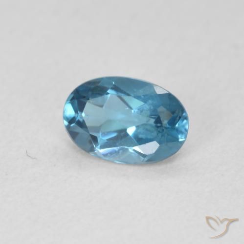 Topazio Blu London naturale da 0.56 ct, Ovale, VVS-VS