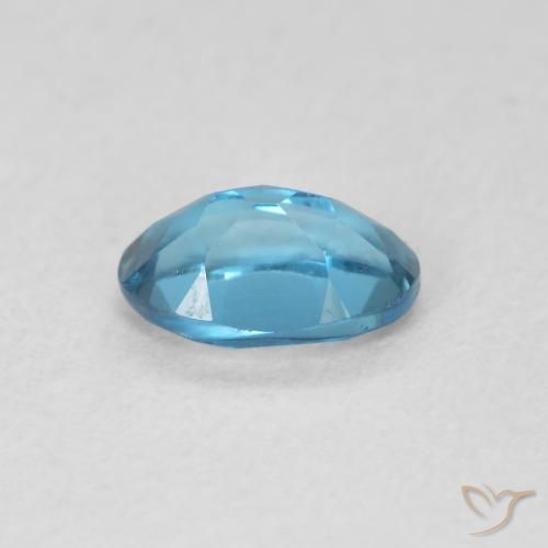 Topazio Blu London naturale da 0.60 ct, Ovale, VVS-VS