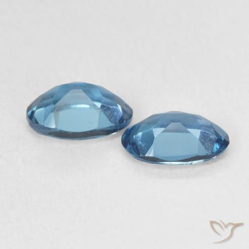 Gemme di Topazio Blu London naturale da 1.10 ct, Ovale, VVS-VS