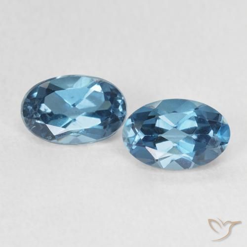 1.25ctw Naturale Blu London Topazio, Ovale, VVS-VS