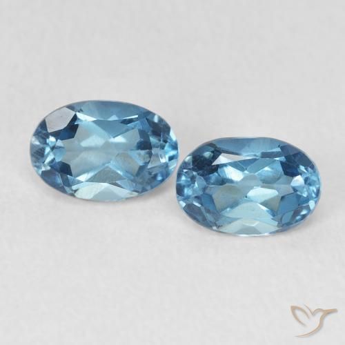 1.19ctw Naturale Blu London Topazio, Ovale, VVS-VS, Photo A
