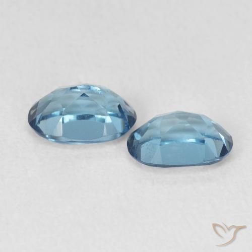 Topazio naturale blu da 1,19 ct, taglio ovale, VVS-VS