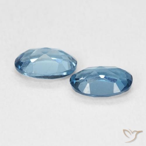 Gemme di Topazio Blu London naturale da 1.05 ct, Ovale, VS