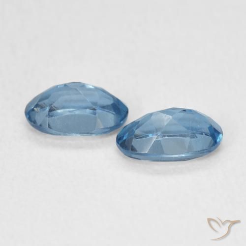 Gemme di Topazio Blu London naturale da 1.07 ct, Ovale, VS