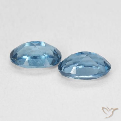 Gemme di Topazio Blu London naturale da 1.20 ct, Ovale, VS