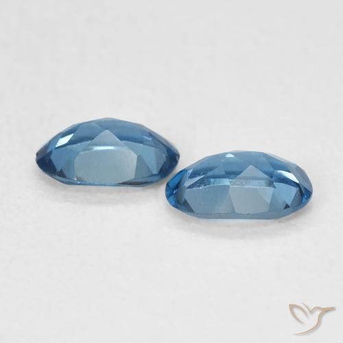 Gemme di Topazio Blu London naturale da 1.13 ct, Ovale, VS
