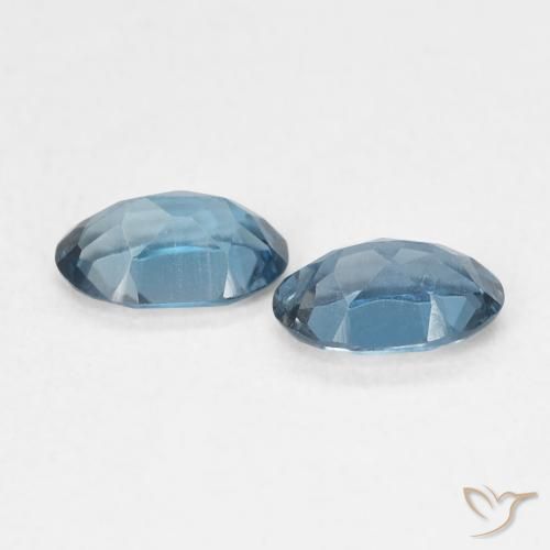 Gemme di Topazio Blu London naturale da 0.97 ct, Ovale, VS