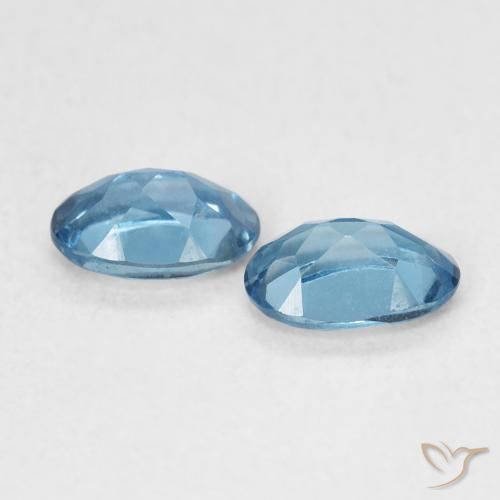 Gemme di Topazio Blu London naturale da 1.09 ct, Ovale, VVS
