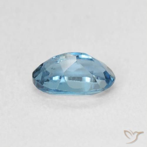 Topazio Blu London naturale da 0.58 ct, Ovale, VVS-VS