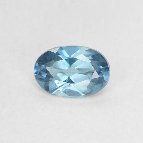 Topazio Blu London naturale da 0.49 ct, Ovale, VVS-VS