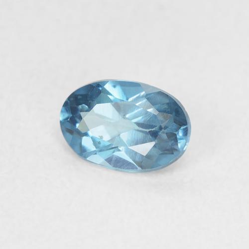 Topazio Blu London naturale da 0.49 ct, Ovale, VVS-VS