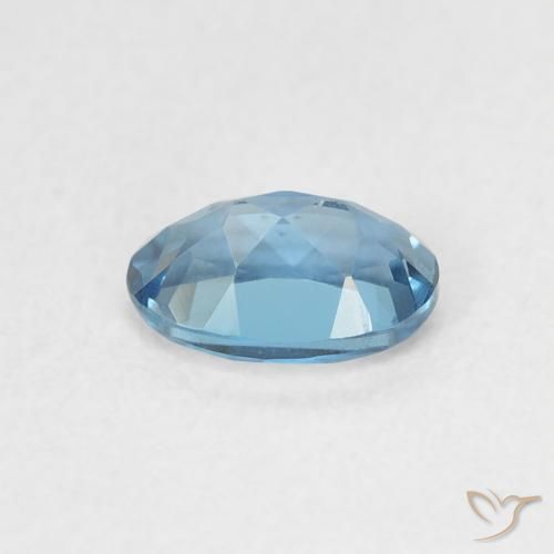 Topazio Blu London naturale da 0.60 ct, Ovale, VVS-VS