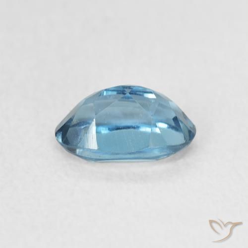 Topazio Blu London naturale da 0.61 ct, Ovale, VVS-VS