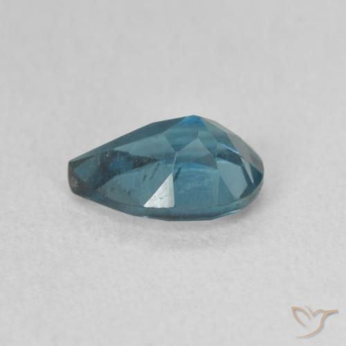 Topazio Blu London naturale da 0.89 ct, Forma a pera, VS
