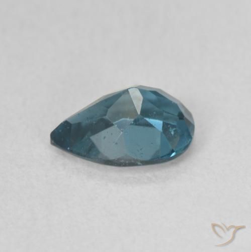 Topazio Blu London naturale da 0.86 ct, Forma a pera, VS