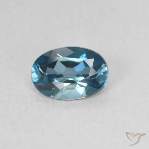 Topazio Blu London naturale da 0.53 ct, Ovale, VS