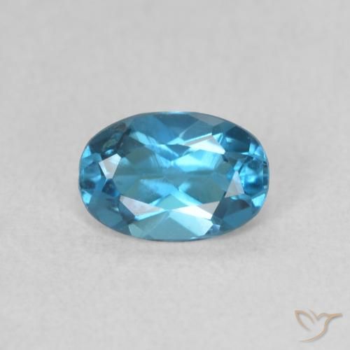Topazio Blu London naturale da 0.52 ct, Ovale, VS