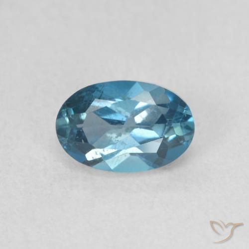 Topazio Blu London naturale da 0.66 ct, Ovale, VS
