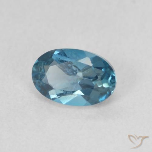 Topazio Blu London naturale da 0.66 ct, Ovale, VS