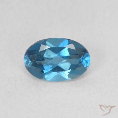 Topazio Blu London naturale da 0.51 ct, Ovale, VVS