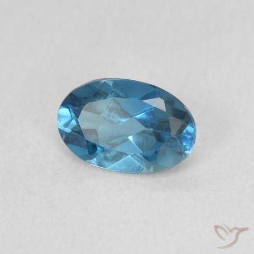 Topazio Blu London naturale da 0.51 ct, Ovale, VVS