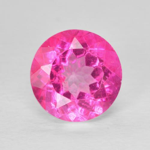 3.81ct Naturale Medium Dark-Pink Topazio, Rotondo, VVS-VS