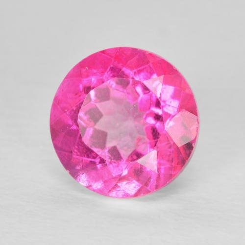 Topazio Medium Dark-Pink naturale da 3.81 ct, Rotondo, VVS-VS
