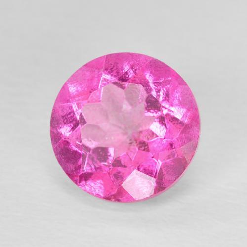 Topazio naturale rosa da 3,31 ct, taglio rotondo, VVS-VS