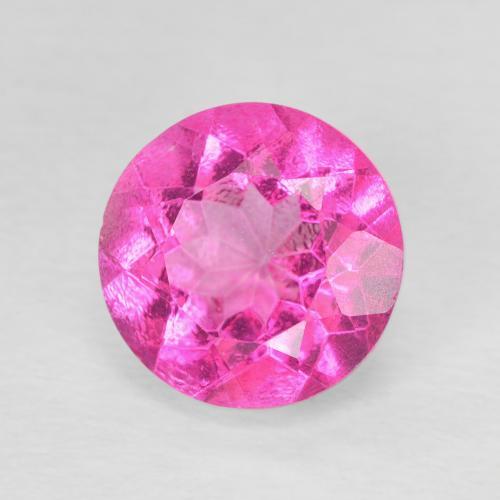 Topazio Medium Dark-Pink naturale da 3.47 ct, Rotondo, VVS-VS
