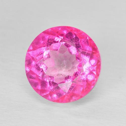Topazio Rosa scuro naturale da 4.03 ct, Rotondo, VVS-VS