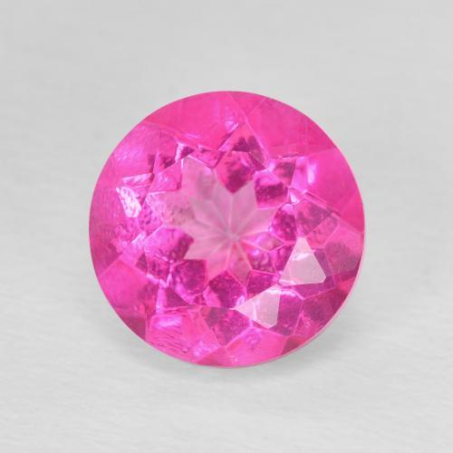 Topazio Rosa scuro naturale da 3.64 ct, Rotondo, VVS-VS