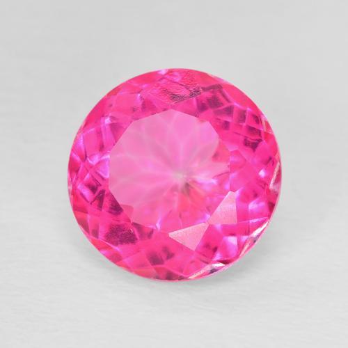 Topazio Rosa hot naturale da 5.76 ct, Rotondo, VVS