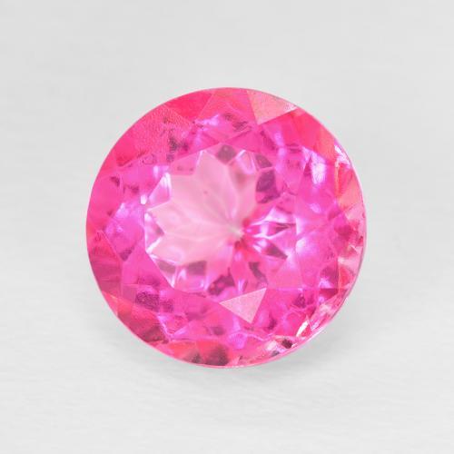 Topazio Magenta intenso naturale da 6.57 ct, Rotondo, VVS