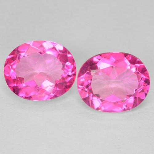 11.84ctw Naturale Magenta intenso Topazio, Ovale, VVS-VS