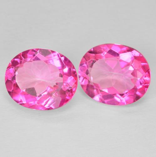 Gemme di Topazio Magenta intenso naturale da 11.84 ct, Ovale, VVS-VS