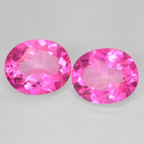 11.57ctw Naturale Magenta intenso Topazio, Ovale, VVS-VS