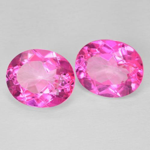 Gemme di Topazio Magenta intenso naturale da 11.57 ct, Ovale, VVS-VS