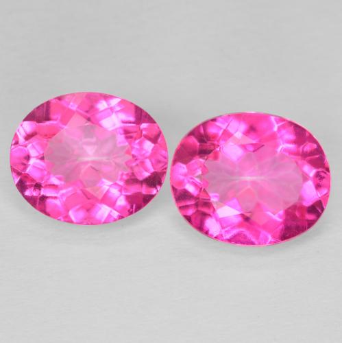 10.71ctw Naturale Medium Dark-Pink Topazio, Ovale, VVS-VS
