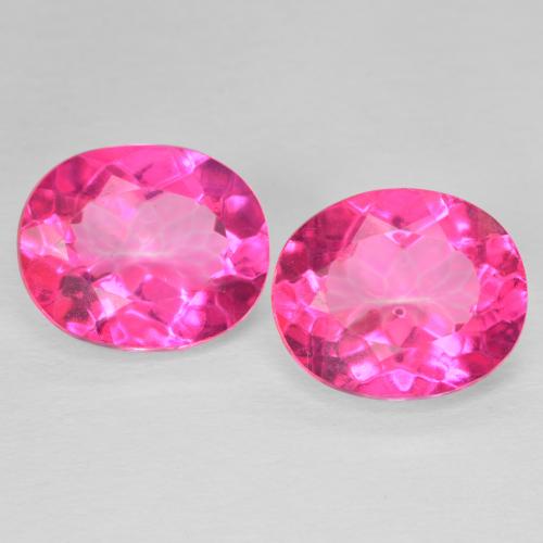 10.97ctw Naturale Magenta intenso Topazio, Ovale, VVS-VS