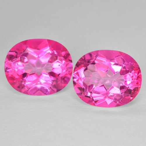12.37ctw Naturale Magenta intenso Topazio, Ovale, VVS-VS