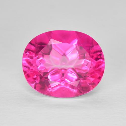 6.38ct Naturale Rosa hot Topazio, Ovale, VVS-VS