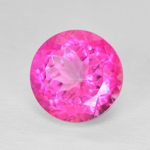 Topazio Rosa hot naturale da 7.05 ct, Rotondo, VVS