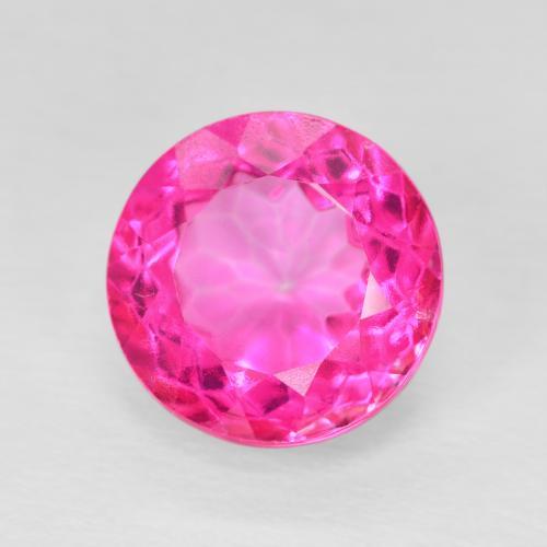 Topazio Magenta intenso naturale da 6.75 ct, Rotondo, VVS