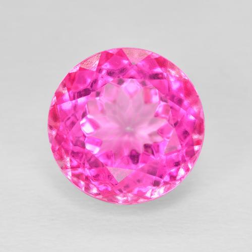 7.09ct Naturale Magenta intenso Topazio, Rotondo, VVS