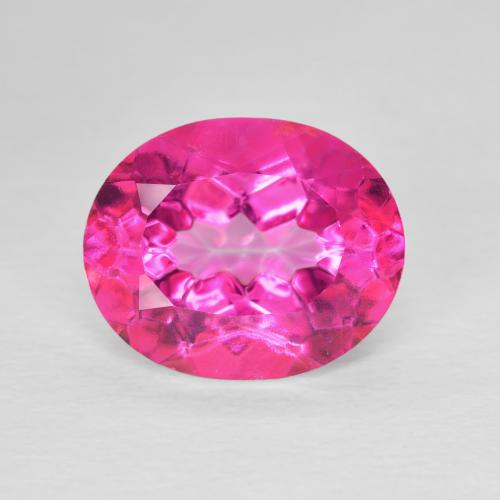 5.66ct Naturale Medium Dark-Pink Topazio, Ovale, VVS-VS
