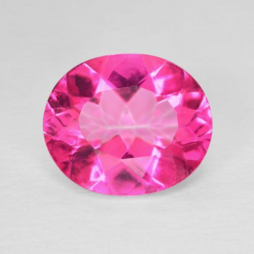 5.29ct Naturale Magenta intenso Topazio, Ovale, VVS-VS