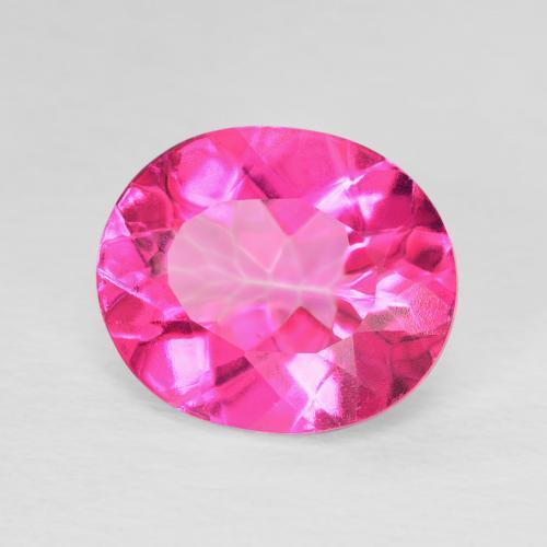 Topazio Magenta intenso naturale da 5.29 ct, Ovale, VVS-VS
